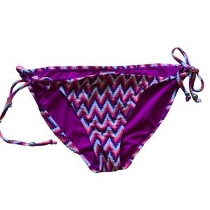Converse all star purple geometric print bikini swim bottom cheeky size S